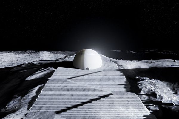 欧州宇宙機関が発表した、月に建設する寺院のデザインが神秘的