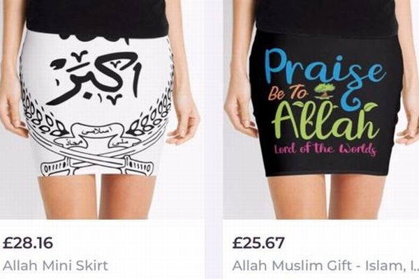 ファッションサイトが、イスラム教の神「アラー・ミニスカート」を販売し問題に