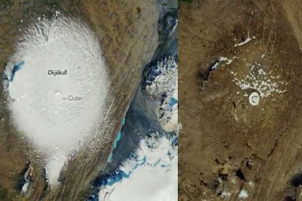 アイスランドの氷河が消失、NASAが33年前と比較した衛星写真を公開
