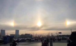 中国に3つの太陽が出現？新疆ウイグル自治区で珍しい自然現象を目撃