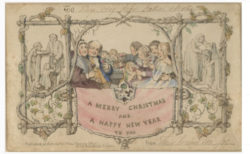 史上初めて販売されたクリスマスカードが、英国の博物館で公開