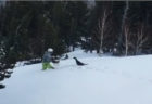怒りのライチョウ！スノーボードで雪を浴びせたら、徹底的に復讐された【動画】