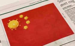 中国の国旗にコロナウイルス！大使館がデンマークの新聞社に謝罪を要求