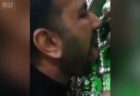 「新型コロナなんか怖くない」イランの男性、聖廟の門を舐めて逮捕