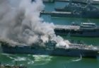 米海軍の強襲揚陸艦の艦内で火災、乗組員17名と民間人4名が病院へ