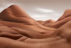 人間の体を岩や砂漠として表現、不思議な風景写真の作品