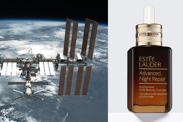 NASA宇宙飛行士の新しい任務は、エスティローダー美容液の広告ビデオ撮影