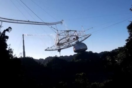 崩壊したプエルトリコの「アレシボ天文台」、事故が起きる瞬間の動画を公開