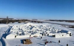カナダで作られた巨大な雪の迷路、今年は2倍の大きさになりオープン