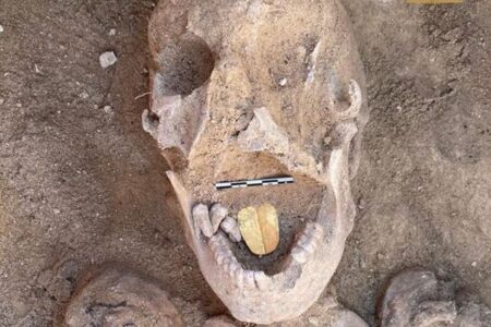 エジプトで「黄金の舌」を持つミイラを発見、デスマスクや巻物も見つかる
