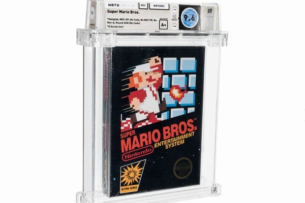 1986年の未開封のゲーム、「スーパー・マリオ」が7300万円で落札