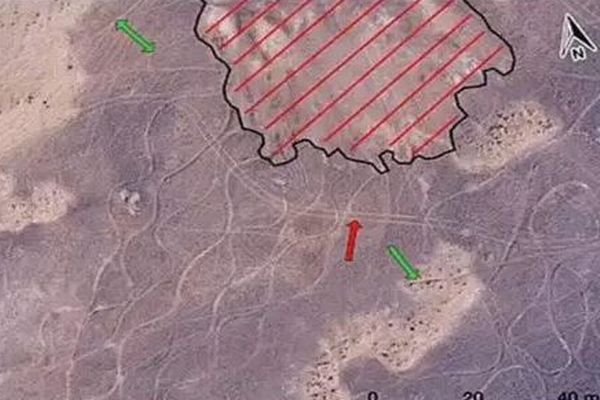 インドの砂漠地帯で巨大な地上絵を発見、世界最大のジオグリフか