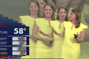 技術のミスで気象予報士が分身の術、テレビで放映されてしまう【アメリカ】