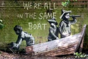 以前見つかっていた9点のアート、バンクシーが自分の作品だと認める