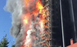 イタリアで高層ビルが火災、炎が壁を覆っていく映像が恐ろしい