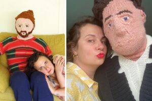 どこまで本気? 毛糸で息子と理想の夫を編んだアーティスト