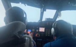 ハリケーン「アイダ」に突入した飛行機が「目」を撮影