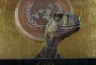 「絶滅を選ぶな！」国連が気候変動問題で演説する恐竜の動画を作成