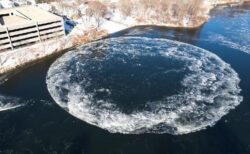 回転する巨大な氷の円盤、今年も形作られる【アメリカ】