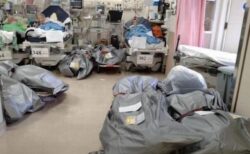 香港の病院で患者の隣に6人の遺体袋…ショッキングな写真が拡散