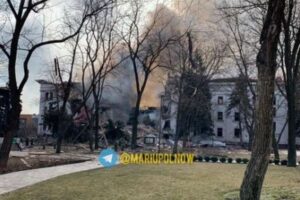 【ウクライナ】1000人以上の民間人が避難している劇場に、ロシア軍が爆弾を投下