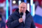 【ロシア】記念集会の放送、プーチン大統領の演説が途中でカットされる