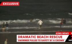 豪のテレビレポーター、生中継中に海で溺れた少年の救助へ向かう