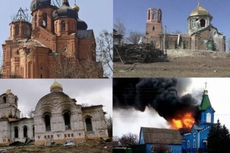 ウクライナで伝統的な教会や寺院がロシア軍により破壊されている