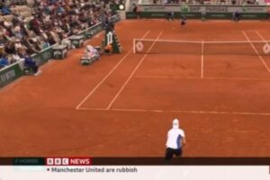 「マンチェスター・Uはゴミだ」BBCニュースのテロップに流れてしまう