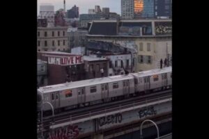 NYの地下鉄の上に複数の男の姿！走行中に屋根を歩く姿が目撃される