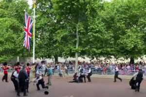 【プラチナジュビリー】数人がパレードを妨害しようと抗議デモ