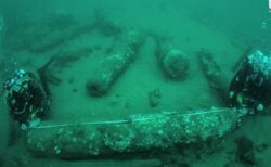 イギリスの海底で1682年に沈没した軍艦を、ダイバーが発見