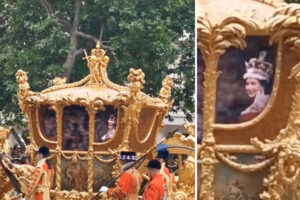 プラチナジュビリーの金馬車に乗った27才時のホログラム女王、ネットには強い違和感