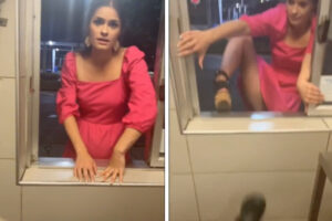 マックの女性客、ドライブスルーの窓から中に入り、注文品を自分で作ろうとする【動画】