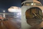 パラグアイから離陸した旅客機が嵐に遭遇、雹により機首が破壊される