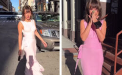 白いドレスが日に当たるとなぜかピンクに、インスタグラムの動画が話題に