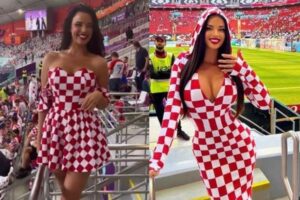 ワールドカップで「最も熱いファン」と呼ばれる女性、カタールのドレスコードに反抗