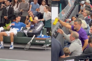 ジョコビッチが試合で飲んだ、謎のドリンクが怪しすぎる【動画】