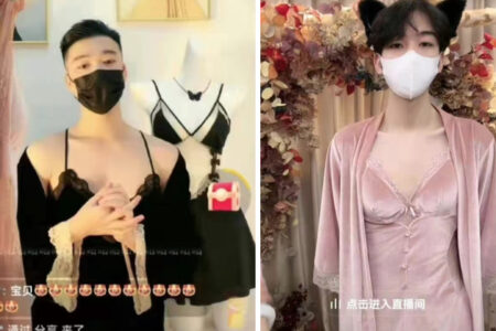 オンラインで女性のランジェリーモデル禁止の中国、男性が代役に