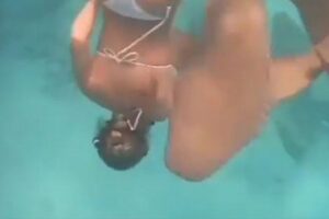 モルディブで、大人しいナースシャークに女性が咬まれてしまう【動画】