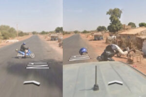 ストリートビュー撮影車がバイクと衝突、事故映像がグーグルマップに表示されていた！