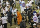 エルサルバドルのサッカースタジアムで、観客がゲートに殺到し12人が死亡
