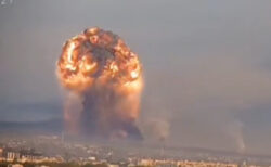 ウクライナで劣化ウラン弾の倉庫が爆撃されたか？巨大キノコ雲の動画が拡散中
