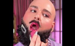 髭ボーボーの男が口紅を宣伝、化粧品ブランド·メイベリンの広告が物議に