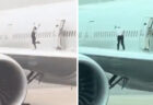 スイス航空の乗務員が翼の上でダンス&決めポーズ、会社上層部は遺憾