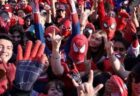 スパイダーマンの衣装を着た人が1000人集結、世界最多記録に挑戦【アルゼンチン】