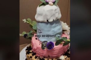 注文したバースデーケーキが、見本とあまりにも違うと女性が激怒