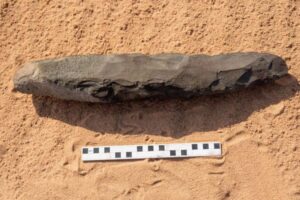 サウジで発見された50cmもある古代の石斧、世界最大である可能性
