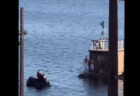 ノルウェーのフィヨルドにテスラ車が落ち、海に「浮くサウナ」に救助される