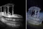 ベラルーシのアーティストが作った、氷の船が美しい
